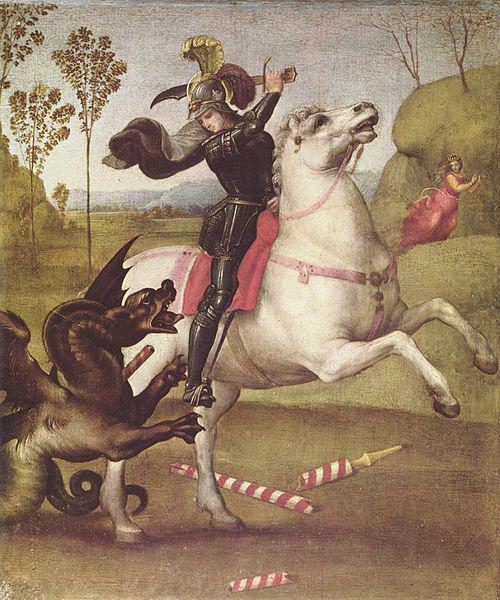 RAFFAELLO Sanzio Hl. Georg im Kampf mit dem Drachen china oil painting image